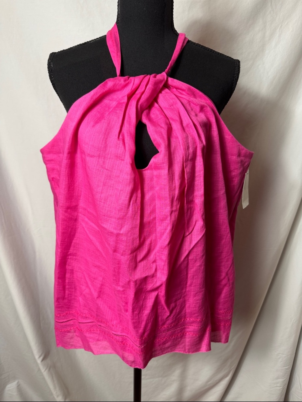 Trina Turk Fuchsia Halter with Front Keyhole